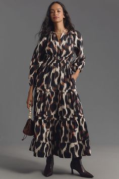 The Somerset Maxi Dress: Long-Sleeve Poplin Edition Somerset Dress, Somerset Maxi Dress, Mixed Prints, Trendy Clothes For Women, Fall Style, Printed Maxi Dress, Long Sleeve Maxi Dress, Elegant Dress, Long Maxi Dress