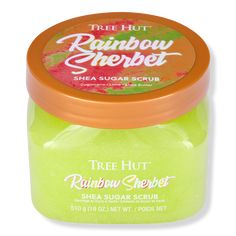 Rainbow Sherbet Sugar Scrub - BenefitsScent: a delicious treat featuring notes of tart key limes, yummy lemon, and sweet sugarThis sugar scrub features a luxurious, gently exfoliating formula that hydrates without stripping moisture and is perfect to use as a prep for shavingParaben-free, sulfate-free, alcohol-free, no formaldehyde donors, and long-lasting fragranceIt provides nourishing ingredients and moisturization to leave skin feeling soft and smoothKey IngredientsSugarcane extract deeply m Shower Care, Random Wishlist, Unrealistic Wishlist, Scent Combos, Key Limes, Rainbow Sherbet, Sugar Body Scrub, Sugar Body, Hygiene Products