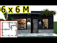 this is an image of a modern house with floor plans and measurements for each room