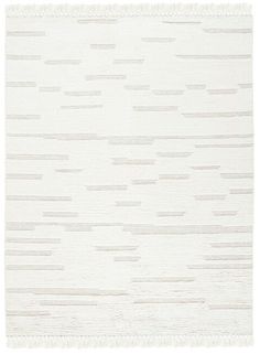 a white rug with lines on it