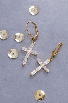 ★14K Solid Gold Baguette Cross Earrings,925 Sterling Silver Baguette Cross Earrings, Religious Earrings, Valentine's Day Gift,Mother's Day Gift★ ✔ FEATURES: -Gold KT: 14K Solid Gold and 925 Silver -Colors: 925 White Gold, 925 Rose Gold, 925 Yellow Gold, 14K White Gold, 14K Rose Gold, 14K Yellow Gold ✔ SHIPPING: -Ready to Ship in 1-3 Business Days -FREE shipping on all orders -Packed in a labeled gift box -The perfect birthday or holiday (Christmas, Hanukah, valentines day...etc.) gift! -We ship Cross Earrings, Perfect Birthday, Earrings Sterling Silver, Gold Filled Jewelry, Jewelry Earrings Hoops, Holiday Christmas, Sterling Earrings, Mother's Day Gift, Sterling Silver Earrings