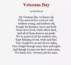 an image of veterans day written in red and blue on white paper with the words veterans day