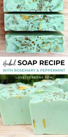 soap recipe with rosemary and peppermint