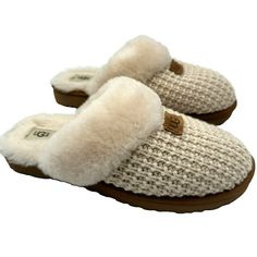 Beautiful Condition, Only Worn Once. Ugg Cozy Knit Slippers Are A Comfortable And Stylish Option For Women. The Slippers Are Made Of Soft And Warm Shearling Sheepskin Fur, With A Knit Fabric Type And A Solid Ivory Color. The Slippers Have A Round Toe Shape And A Flat Heel Height, With A Rubber Outsole Material For Durability. The Insole Material Is Wool, And The Lining Material Is Sheepskin. The Slippers Are Easy To Wear With A Slide Style And A Size Us 12. Measurements Are Shown In The Photos And Are Taken Laying Flat. Please Reach Out If You Have Any Questions. Check Out My Other Listings For More Unique Treasures! () Thank You For Supporting My Small Mom Owned Busines Ugg Cozy Knit Slippers, Ugg Cozy, Knit Slippers, Fur Slippers, Knitted Slippers, Cozy Knit, Cozy Knits, Ivory Color, Womens Uggs