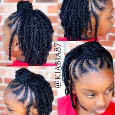 Braid Hairstyles For Black Women, Lil Girl Hairstyles, Kid Braid Styles, Natural Hair Twists, Girls Natural Hairstyles, Natural Hairstyles For Kids, Hair Twist Styles, Girls Hairstyles Braids