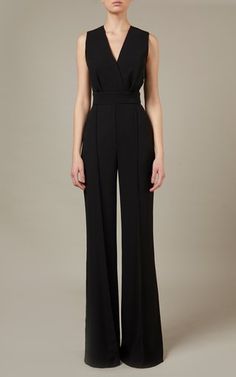 Evening Overalls, Jumpsuit Dress Formal, Jumpsuit Outfit Formal, Jumpsuit Outfit Elegant, Black Jumpsuit Formal, Trouser Inspiration, Manto Model, Jumpsuit Formal, Jumpsuit V Neck