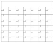 the printable calendar is shown in black and white, with squares on each side