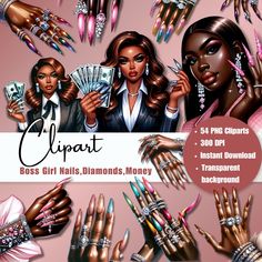 Money Clipart, Money Background, Hand Clipart, Diamond Nails, Girls Nails, Google Drive, Printing Services, Drawing And Illustration, Nail Polish