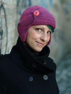 A warm and protective knit, this aran weight aviator style Hat with integrated earflaps offers comfort on cold days and long nights. Initially started in pieces which are joined as the Hat progresses, the design calls for a garter stitch band and ear flaps Loop Knitting, Knitted Beanies, Earflap Hat, Aviator Hat, Hat Knitting Pattern, Knitting Hats, Hat Styles, Crochet Cap, Knitting Instructions