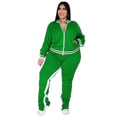 Women's Tracksuit Sweatsuit 2 Piece Athletic Winter Long Sleeve Thermal Warm Breathable Soft Fitness Running Jogging Sportswear Activewear Striped Black Yellow Light Green 2024 - $49.99 Style Vert, Tracksuit Women, Yellow Fashion