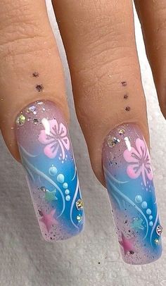 Nail Art Designs For Beginners, Nail 2023, Easy Nail Art Designs, Unghie Sfumate, 2025 Spring, Summery Nails, Pretty Gel Nails, Best Nail Art