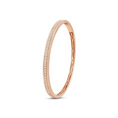 There's power in sparkle. Add this classic bangle to your office ensemble and seal a deal in style. The openable rigid bracelet in yellow gold features a classic diamond pave running along half of the bangle's circumference. This chic piece can easily be paired with almost any of your outfits. Classic Bangles, Gorgeous Engagement Ring, Diamond Bangle, Now And Forever, Love Symbols, Conflict Free Diamonds, High Quality Jewelry, Diamond Gemstone, Diamond Studs