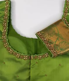 Green Color Aari Blouse Design, Green Aari Work Blouse, Green Aari Work Blouse Design, Yellow With Green Aari Work Blouse, Green Colour Aari Work Blouse Designs, Thread Work Blouse Designs, Green Colour Aari Blouse Design, Green Blouse Designs, Pink Blouse Designs