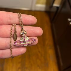 Near Perfect Condition: One Pink Jewel Missing Other Than That Worn 1-2 Times Pink Vivienne Westwood, Vivienne Westwood Necklace, Westwood Necklace, Pink Jewels, Vivienne Westwood, Womens Jewelry Necklace, Jewelry Necklaces, Women Jewelry, Necklaces