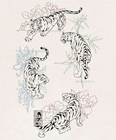 Very dangerous and amazing tiger tattoo designs | tiger head tattoos | tiger tattoo | New designs Illustrative Tiger Tattoo, Pretty Black And White Tattoos, Tiger Tattoo On Hip For Women, Japanese Tiger Art Tattoo Designs, White Magic Tattoo, Never More Tattoo, Japanese Tiger Back Tattoo, Japanese Tiger Drawing, Line Work Tiger Tattoo