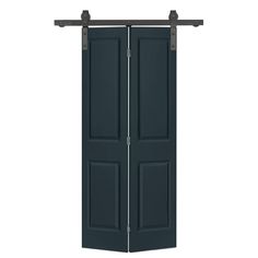 an open black door on a white background