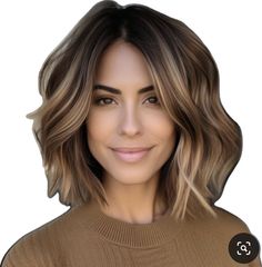 Brunette Hair With Highlights, Gorgeous Hair Color, Brown Hair Balayage, Short Hair Balayage, Haircut And Color, Hair Color And Cut, Short Hair Haircuts, Hair Color Balayage, Medium Hair Cuts