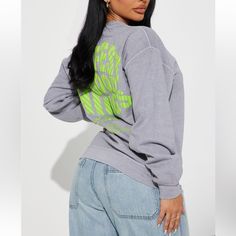 Brand New , Never Worn! Size Small Crew Neck Sweatshirt Long Sleeve 50% Cotton 50% Polyester Tops And Bottoms, Promotional Events, Long Sweatshirt, Fashion Nova, The Good, Scoop Neck, Crew Neck Sweatshirt, Sweaters For Women, Crew Neck