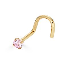 14K Solid Gold CZ Nose Stud - Screw -14K Solid Gold Guarantee  -20g, 0.80 mm  -0.14 grams -8.75 mm -6.50 mm - Usable Length -CZ measurement:  2.10 mm High quality jewelry made to last! ❤️ Made in the USA 🗽 Please contact with any questions. We are happy to assist! 💎 Looking for an engagement ring? 💍 Check out our NEW Etsy Shop https://www.etsy.com/shop/NolitaBridal Green Nose Stud, Pink Nose Stud, Diamond Outline, Gold Nose Ring, Nose Piercing Stud, Lightning Bolt Earrings, Paw Print Charm, Gold Nose Rings, Snake Earrings