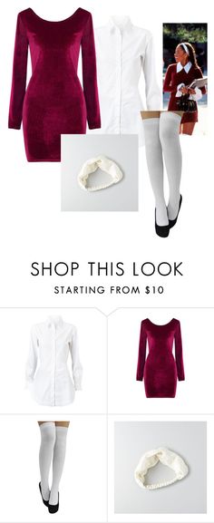 a woman in red and white clothes with text that reads shop this look starting from $ 10