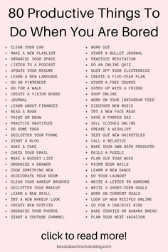 Things To Do To Be Productive, Things To Put In Jars, How To Be More Productive, How To Be That Girl, Things To Do When Your Bored, Things To Organize, To Do List Ideas, How To Be Productive, What To Do When Bored