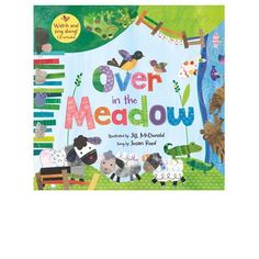 over in the meadow book with pictures of sheep, birds and other animals on it