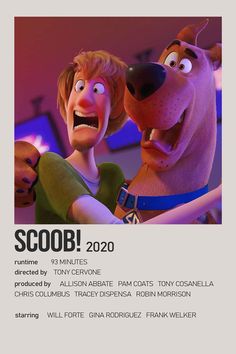 an advertisement for the animated movie scoob