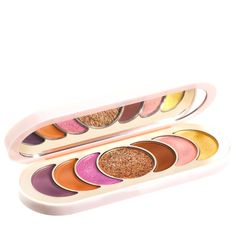 Super Blendable, Crease- And Fade-Resistant Colors Last All Day. Housed In A Sleek, Portable Mirrored Compact. Available In 1 Palette - Rare Beauty True To Myself (Warm Neutrals) True To Myself, Rare Beauty By Selena Gomez, Eyeshadow Collection, Sephora Beauty, Glitter Top, Nude Eyeshadow, Rare Beauty, Perfect Palette, Metallic Pink