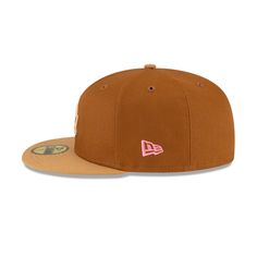 The Union X Los Angeles Dodgers Brown 59FIFTY Fitted Hat features an embroidered Dodgers logo at the front panels with a Union logo at the rear. Additional details include a 1989 Know The Ledge patch at the right-wear side and a green undervisor. Brown Snapback Baseball Cap With Embroidered Logo, Brown Snapback Fitted Hat For Sports Events, Brown Snapback Hat For Baseball Season Streetwear, Brown Snapback Hat For Streetwear, Brown Fitted Hat With Flat Bill For Streetwear, Brown Flat Bill Hat For Sports Events, Brown Flat Bill Fitted Hat For Streetwear, Brown Flat Brim Hat For Sports Events, Brown Snapback Hat With Logo Patch For Streetwear