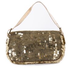 Fendi Gold Sequin Baguette Details: Gold Sequin / Gold-Tone Hardware / Single Leather Shoulder Strap / Orange Stain Lining / Magnetic Snap Closure at Front. Includes Dustbag Measurement: Width 25cm / Height 19cm Formal Gold Baguette Bag, Rectangular Baguette Bag With Gold-tone Hardware For Party, Luxury Baguette Shoulder Bag For Party, Designer Rectangular Baguette Bag For Party, Luxury Baguette Bag For Party, Party Baguette Bag With Gold-tone Hardware, Elegant Baguette Bag With Gold-tone Hardware For Party, Chic Party Baguette Bag, Designer Baguette Bag For Party