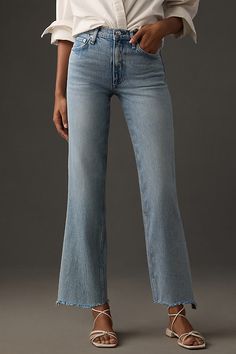 99% cotton, 1% elastane Five-pocket styling Front zip Machine wash Imported | Harlow Mid-Rise Straight-Leg Jeans by rag & bone in Blue, Women's, Size: 27, Cotton/Elastane at Anthropologie Rag & Bone, Leg Jeans, Mid Rise, Personal Style, Anthropologie, Straight Leg, Fashion Outfits, My Style