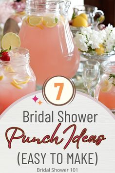 the 7 bridal shower punch ideas are easy to make