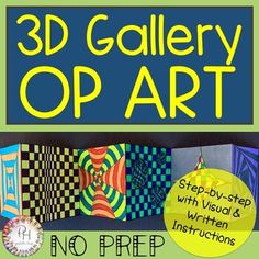 an advertisement for the 3d gallery art program