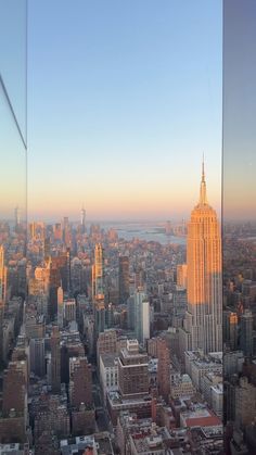 an aerial view of new york city from the empire building