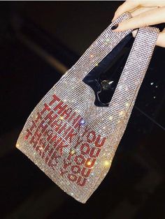 Thank You Bags, Sequin Bag, Chic Bags, Crystal Design, Bago, Small Bag, Hand Bag, Luxury Handbags, You Bag