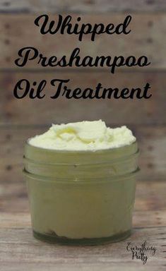 Whipped preshampoo oil treatment for dry, damaged hair. Spa Treats, Homemade Cosmetics, Hair Oils, Spa Ideas, Diy Kosmetik, Hair Diy, Witch Doctor, Homemade Hair Products