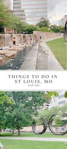 there are two pictures with the words things to do in st louis, mo on them