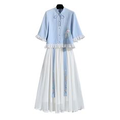 Girl College Student School Clothes Chinese Hanfu Clothing For Women Tang Suit Item description Brand Unbranded Department Women Size Type Regular Style A-Line Type Suit Set Theme School   Shipment Payment Return & Warranty Service & Feedbacks Shipment 1.We Ship to Worldwide. 2.Delivery time depends on destination and other factors, it may takes up to 15-30 days. If you don't receive the item after 35 days, please contact us, we'll investigate and solve the delivery problem. 3.Shipping days excl Cotton Patchwork Sets For Spring, Spring Cotton Sets With Patchwork Details, Spring Cotton Sets With Patchwork, Spring Cotton Patchwork Sets, White Patchwork Sets For Summer, White Patchwork Summer Sets, Light Blue Short Sleeve Sets For Spring, Spring Fitted Patchwork Sets, Spring Patchwork Short Sleeve Sets