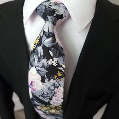 Treat yourself with a new pattern and splash of color to your look with this unique tie. 100% Cotton Handmade Package Includes: Tie Length: 59" Width: 3" Warm iron if needed Multicolor Ties For Spring Black Tie Events, Multicolor Ties For Black Tie Events In Spring, Black Ties For Spring, Black Tie For Spring, Necktie Set, Lavender Floral, Unique Ties, Paisley Tie, Tie Length