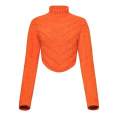 Color : Flame Size Xl High Neck Long Sleeve, Shea Moisture Products, Wrap Sweater, New Tops, Orange Red, Color Orange, Colorful Sweaters, Orange Color, Fabric Care