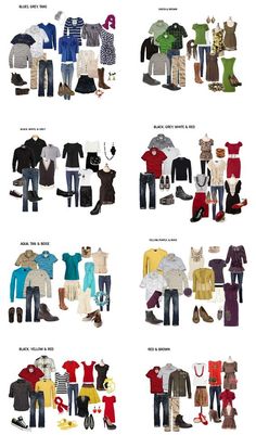 the different types of clothes and shoes are shown in this poster, which shows how to wear them