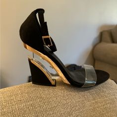 Dressy Yellow Wedges, Green Slippers, Black Wedge Sandals With 4-inch Heel And Pointed Toe, Red Slippers, Black Wedge, Platform Wedge Heels, Wedge Espadrilles, Spring Sandals, Toe Post Sandals