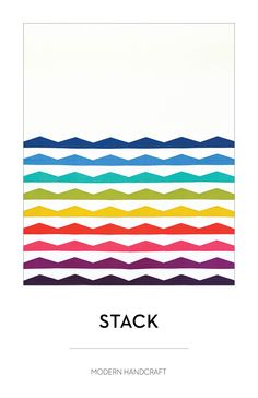 the cover of stack by modern handcraft, featuring wavy lines in multi - colored colors