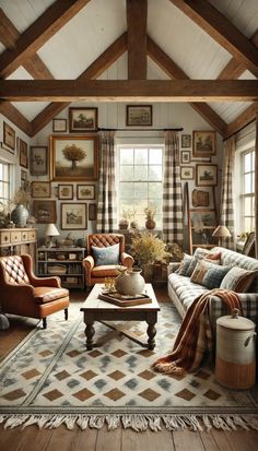 21 Dreamy Farmhouse Living Room Decorating Ideas That Will Transform Your Space 🌾🏡 Stack Of Old Books, Rustic Family Room, English Cottage Interiors, Mismatched Furniture, Living Room Decorating Ideas