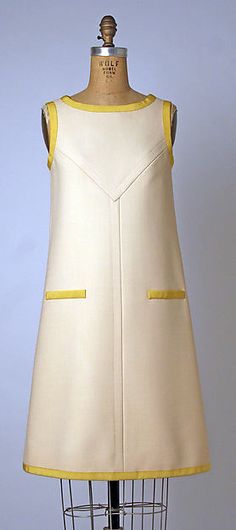 1965 Ensemble Courreges 1960s, Vintage Courreges, 1960s Clothes, Courreges Dress, Sixties Dress, 60 Dress, 1960 Fashion