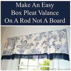 an easy box pleat valance on a rod not a board