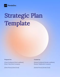 the front cover of a business plan template