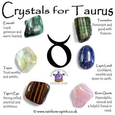 Crystals For Taurus, Taurus Crystals, Virgo Birthstone, Zodiac Crystals, Crystal Healing Chart, Crystal Guide