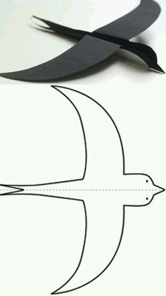 the paper bird is cut out and ready to fly