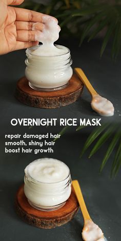 Overnight rice mask for hair growth and amazing shine Rice Mask For Hair Growth, Overnight Rice, Mask For Hair Growth, Mask For Hair, Rice Mask, Water Hair, Best Hair Mask, Natural Hair Treatments